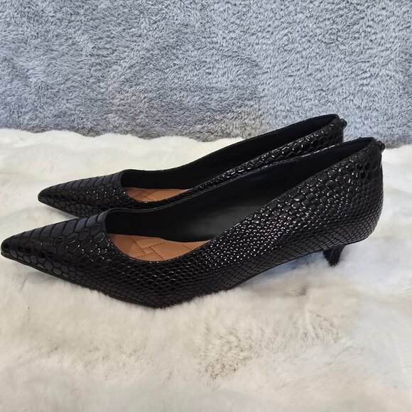 Kurt Geiger London Kensington Flexi 45 Snake Print Leather Dress Pumps Size 40.5 - Picture 2 of 10